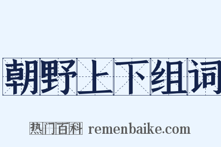 朝野上下组词是什么意思的图片
